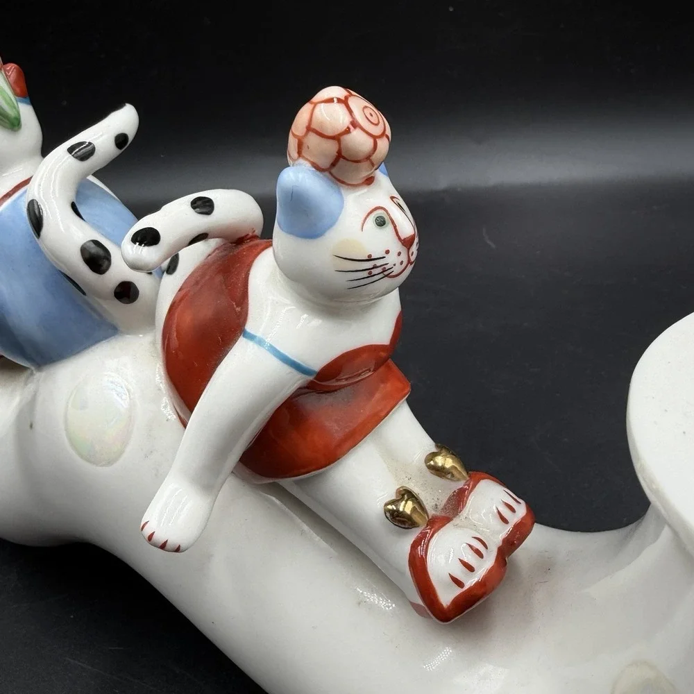 Vtg Villeroy‎ & Boch Benedikt Functional World Cat Candle Holder Candelabra Rare